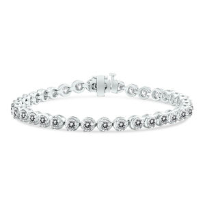 7 Carat TW Classic Diamond Tennis Bracelet in 14K White Gold